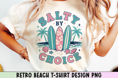 Retro Beach T Shirt Design, Distressed Coastal Sublimation. Product Image 1