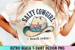 Retro Beach T Shirt Design, Distressed Coastal Sublimation. Product Image 1
