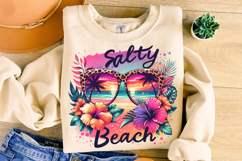 Salty Beach PNG, Hello Summer PNG, Summer Vibes, Beach PNG Product Image 1