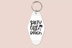 Salty Little Beach summer quotes keychain svg cutting files or sublimation files for keychain