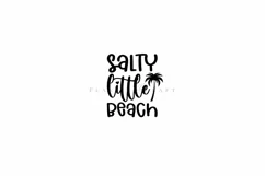 Salty Little Beach summer quotes keychain svg cutting files or sublimation files for keychain