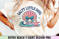 Retro Beach T Shirt Design, Distressed Coastal Sublimation. Product Image 22