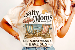 Salty Moms Beach Club PNG, Mom Summer PNG, Funny Summer PNG Product Image 2