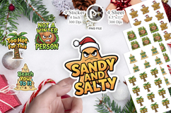 Salty Tropical Christmas Sticker Product Image 1