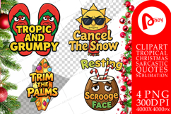 Salty Tropical Christmas Sublimation Product Image 1
