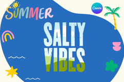 salty vibes Canva Frame Varsity Summer Product Image 1