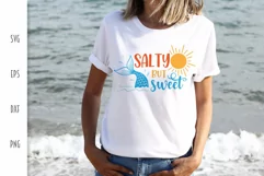 Summer & Mermaid SVG - Salty but Sweet Cut File Product Image 2
