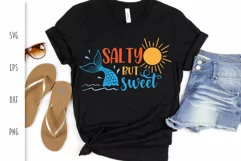 Summer & Mermaid SVG - Salty but Sweet Cut File Product Image 3