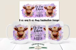 Don't Be A Salty Heifer | 11 & 15 oz Mug Sublimation Design Product Image 1