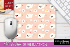 Samoyed Dog Mouse Pad Sublimation Cute Chibi Puppy Mousepad Product Image 1