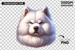 samoyed clipart, samoyed png, dog clipart, dog png, sublimation design, sarcastic dog art, fluffy dog png, pet clipart, dog lover gift, printable clipart