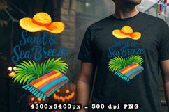 Sand and Sea Breeze PNG Design