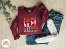 Fa la la la la SVG cut file - Retro Christmas shirt svg Product Image 5