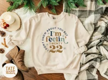 I'm feelin' 2022 New Year retro SVG cut file - retro women's Product Image 4