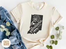 Indiana state SVG cut file - Vintage USA state SVG Product Image 2