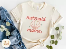 Mermaid mama SVG cut file, Retro mom summer svg Product Image 2