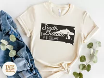 South Dakota state SVG cut file - Vintage USA state SVG Product Image 2