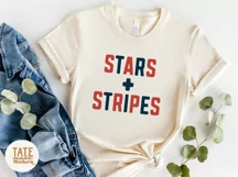 Stars and Stripes SVG cut file - Minimal retro 4th of July Product Image 2