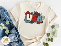 Retro USA daisies PNG for sublimation - Retro 4th of July Product Image 2