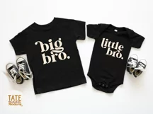 Little Bro SVG cut file - Retro little brother shirt svg Product Image 4
