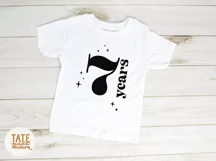 7 years SVG cut file - retro 7th birthday shirt svg Product Image 3
