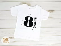 8 years SVG cut file - retro 8th birthday shirt svg Product Image 4