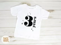 3 years SVG cut file - retro 3rd birthday shirt svg Product Image 3