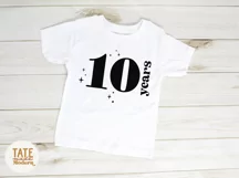 10 years SVG cut file - retro 10th birthday shirt svg Product Image 4