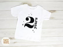 2 years SVG cut file - retro 2nd birthday shirt svg Product Image 3