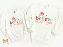 Believe in the magic SVG cut file - Retro Christmas shirt Product Image 2