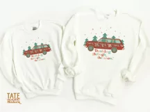 Dashing through the snow PNG for sublimation - retro holiday Product Image 2