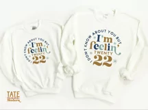 I'm feelin' 2022 New Year retro SVG cut file - retro women's Product Image 3