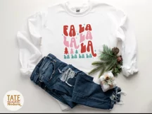 Fa la la la la SVG cut file - Retro Christmas shirt svg Product Image 3