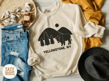 Yellowstone WY SVG cut file - Retro national park SVG Product Image 3