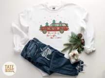 Dashing through the snow PNG for sublimation - retro holiday Product Image 4