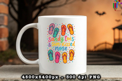 Sandy Toes and Sun Kissed Nose PNG Design