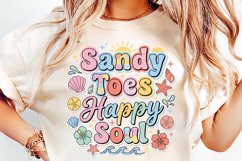 sandy toes png, happy soul png, summer coastal png, beach t shirt design, beach lover png, coastal sublimation, summer vacation png, beach vibes png, ocean life png, coastal summer design