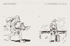 Santa Beach Vacation Sketches Product Image 4