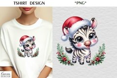 Cartoon Santa Animal|Funny Christmas T Shirt Product Image 1