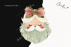 Brush Stroke Santa Claus Clipart | Preppy Christmas PNG Product Image 2