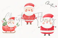 Cute Christmas Santa Clipart | Christmas PNG Product Image 3