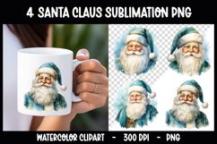 Santa Claus Sublimation Clip Art I Christmas PNG Product Image 1