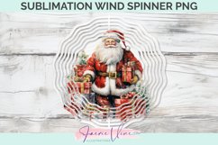 Christmas Santa Sublimation Wind Spinner Product Image 1