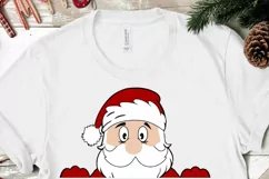 Christmas SVG, Peeking Reindeer Santa SVG, Peeping Face Product Image 5