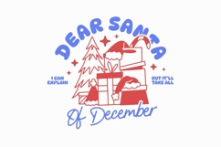 Dear Santa of December Christmas T-shirt Design Product Image 1