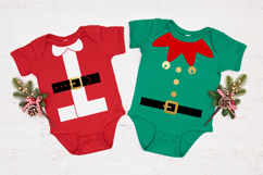 Santa Suit and Elf Outfit Shirt or Bodysuit SVG