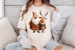 Santa And Reindeer Clipart Sublimation Product Image 3