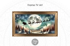  Christmas Santa flying Frame TV art