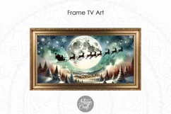  Christmas Santa flying Frame TV art