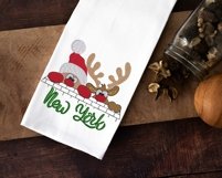 Santa and Rudolph in New York embroidery design Product Image 3